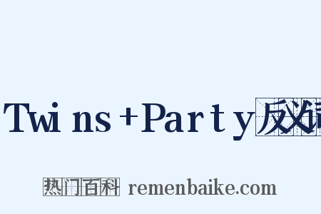 Twins+Party反义词是什么意思的图片